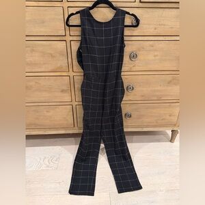 Marine Layer Black Grid Jumpsuit